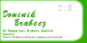 dominik brabecz business card